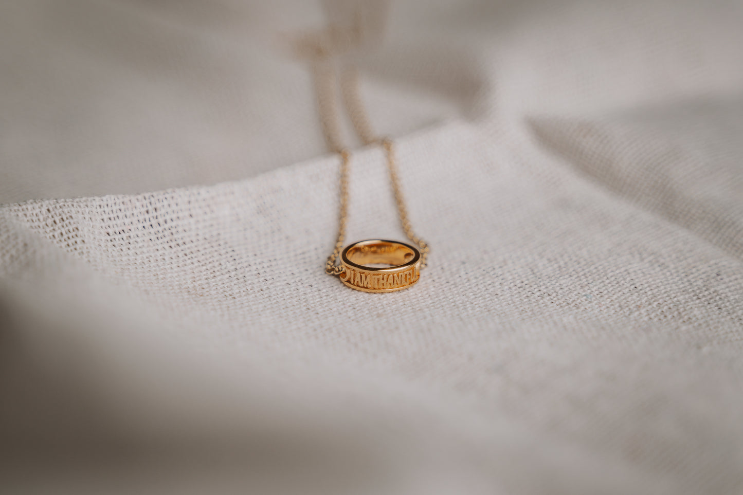 Gold pendant and chain