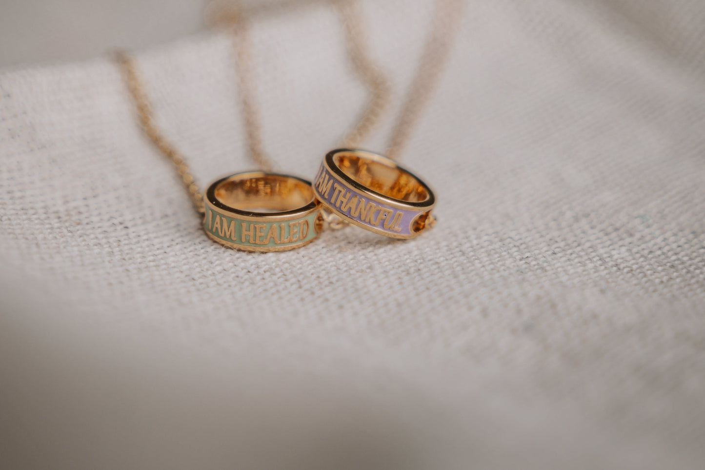 Gold enamelled pendant with chain